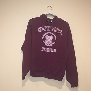 Maroon Hogwarts Hoodie. Size: Medium